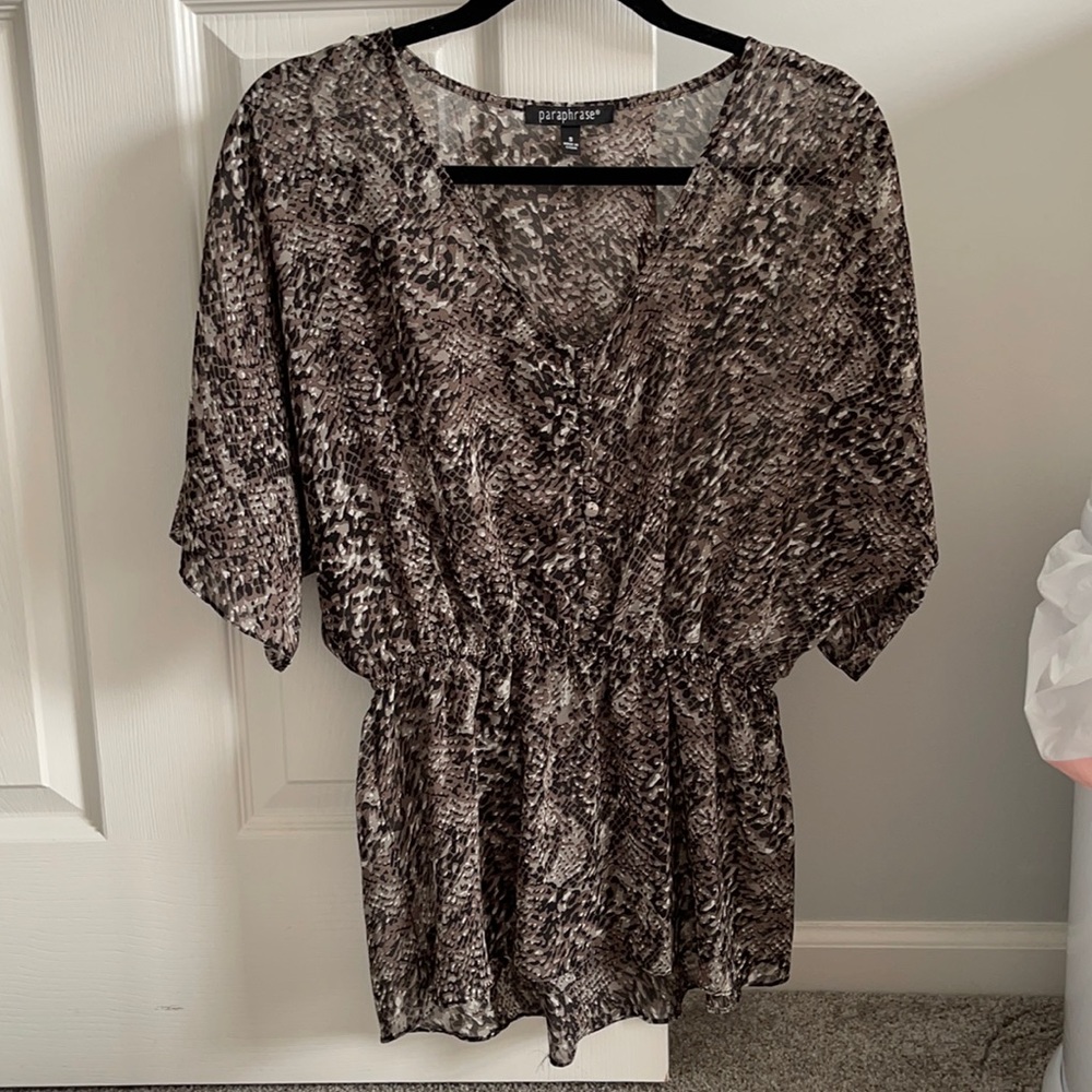 Black chiffon blouse